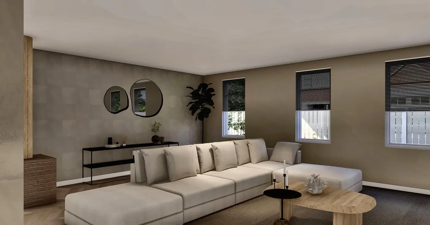 The living room with lounge sofa
