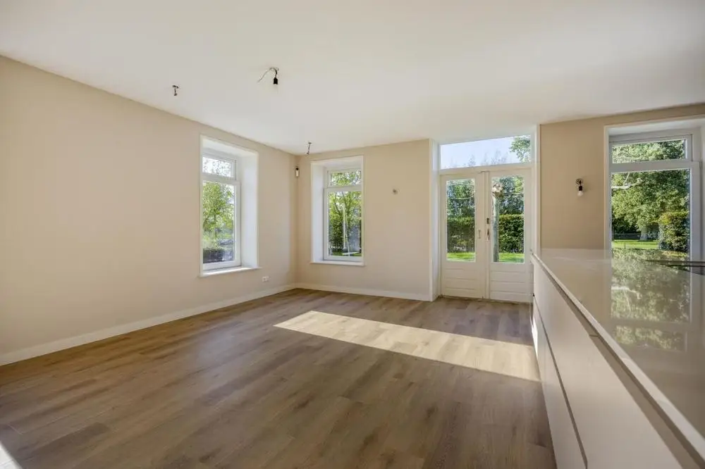 The kitchen-diner with French doors to the south-west-facing garden