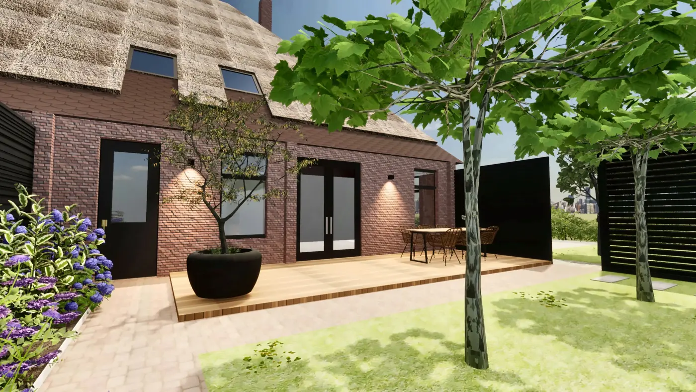 Garden idea · south-west-facing timber deck